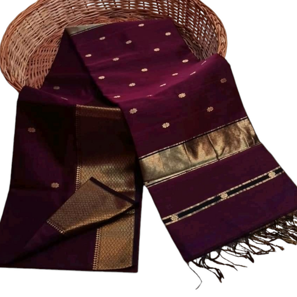 Heritage Elegance | Maheshwari Silk Cotton Sarees with Buti & Zari